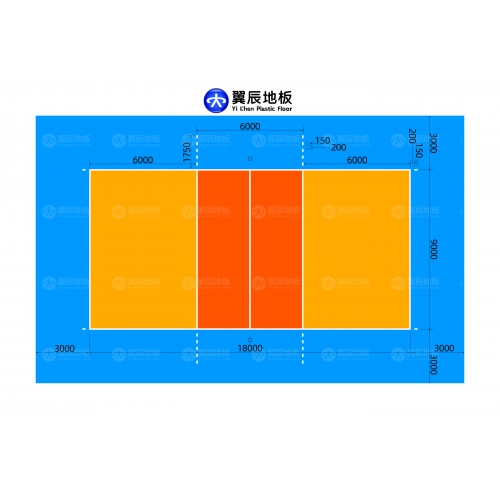 排球場(chǎng)地標(biāo)準(zhǔn)尺寸是多少？